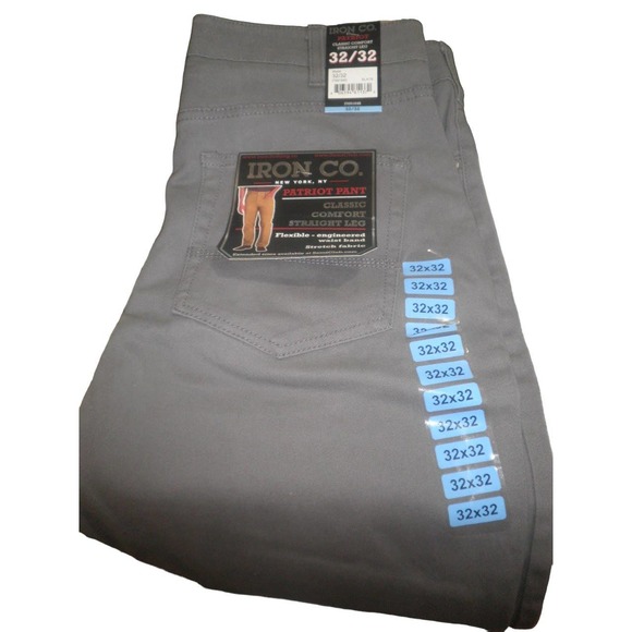 Iron Company 32 x 32 Slate Gray 5-Pocket Straight Leg Stretch Twill Patriot Pant - Picture 4 of 10